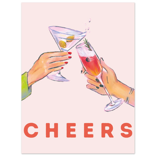 Artfulprints  Cheers with cocktails   poster 30x40 cm - vtwonen shop