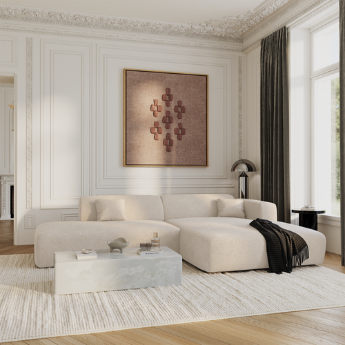 Sia Home - Rechte hoekbanken MYRA - Corduroy - Crème - 300cm - vtwonen shop