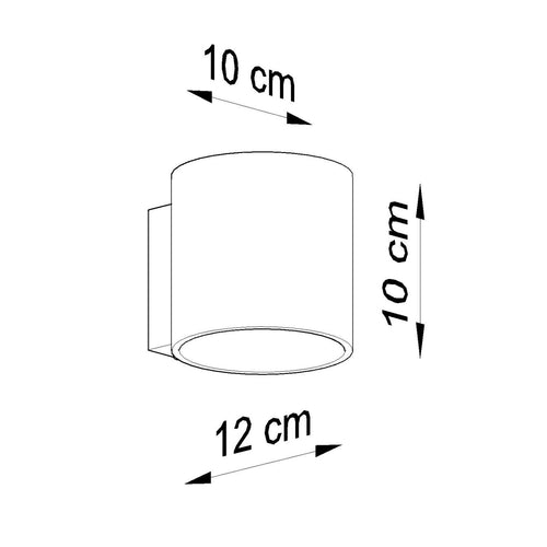 Sollux Lighting Wandlamp ORBIS 1 olijfgroen - 10x12x10cm