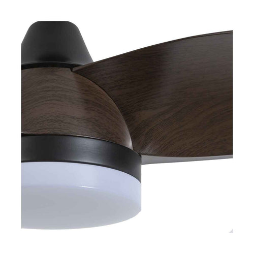 CristalRecord plafondventilator Bryan - 1 lichts - 92  x 38.5   cm - zwart hout