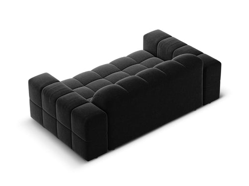 Cosmopolitan Design Bank Chicago 2-zits, chenille zwart - 102x178x78cm