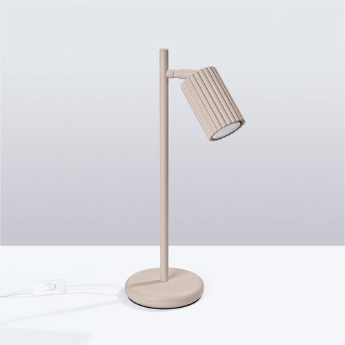Sollux Lighting Tafellamp KARBON taupe - 14,5x19,5x43cm