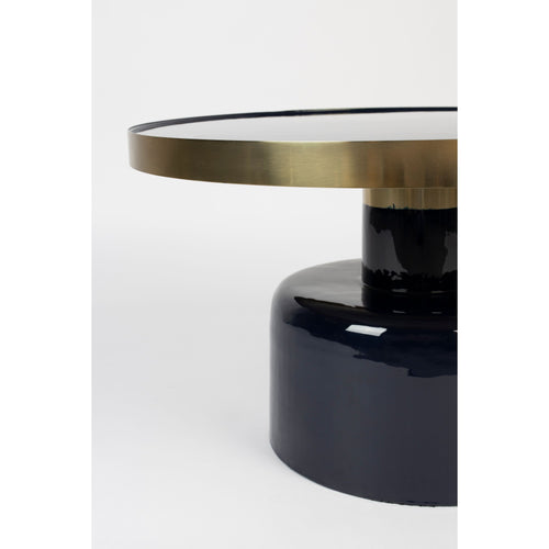 Zuiver Glam Salontafel Rond 60 cm Blauw/ Goud - vtwonen shop