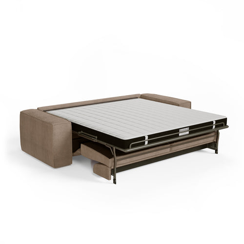 Sia Home - Slaapbank met Dunlopillo-matras, 140 cm JOAN - corduroy mol 214cm