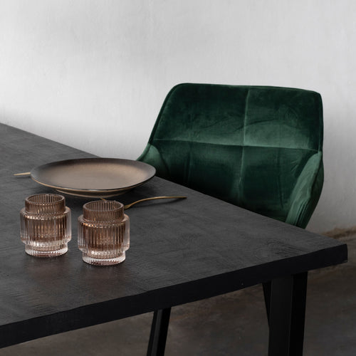 Giga Meubel Bartafel Martin - Zwart Mangohout - 140x70x90cm