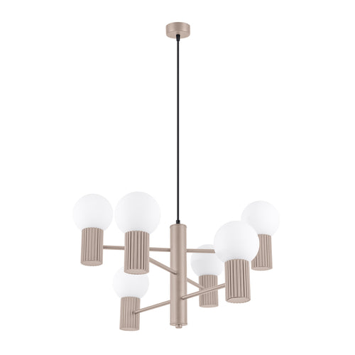 Sollux Lighting Kroonluchter HALO 6 taupe - 64x64x230cm