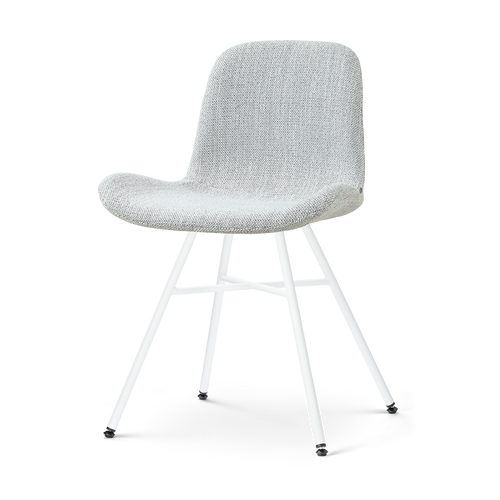 Nolon Noa-Fé eetkamerstoel grijs melange - wit onderstel