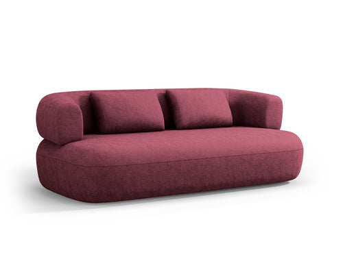 Micadoni Bank Jenny 3-zits, chenille, karmozijnrood - 90x178x73cm
