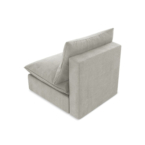 LaMiaSofa Bankmodule midden Ravenna - textuurstof - lichtgrijs - 75x90x77