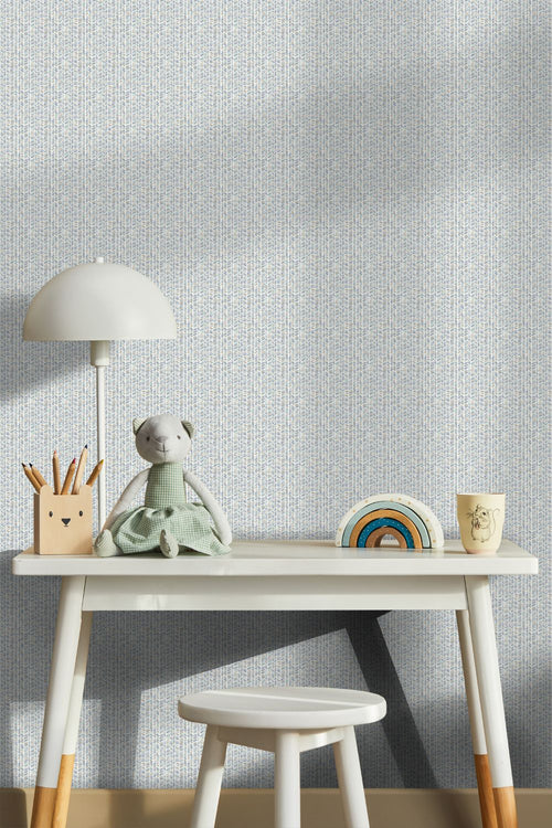 Sanders & Sanders behang zigzag motief blauw en bruin -  - 641148