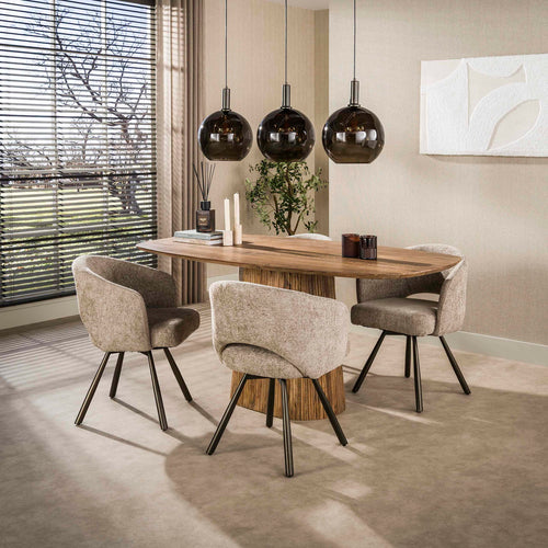 Giga Living Hanglamp Sfera Tricolore - Bruin Metaal - 115x30x150cm