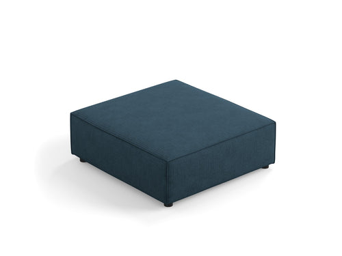 Cosmopolitan Design Poef Arendal chenille met ribbeleffect, marineblauw - 80x102x40cm