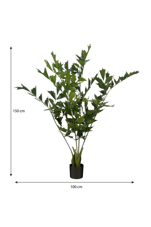 Mica Decorations Vissenstaart Palm Kunstplant in Pot - H150 x Ø100 cm - Groen
