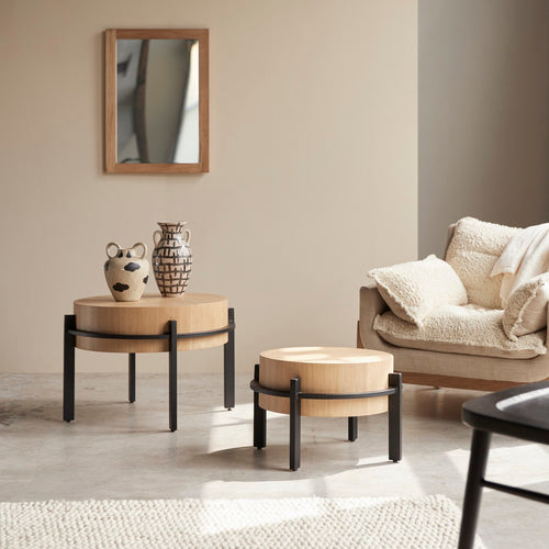 Tikamoon Teakhouten nesttafels - Naturel