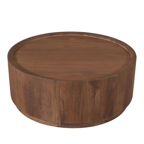 DÉJA Living Salontafel Amber - Rond Donkerbruin Mangohout - 90x90x35cm