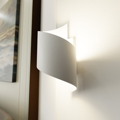 Emibig wandlamp Spiner - 1 lichts - 14  x 30   cm - wit