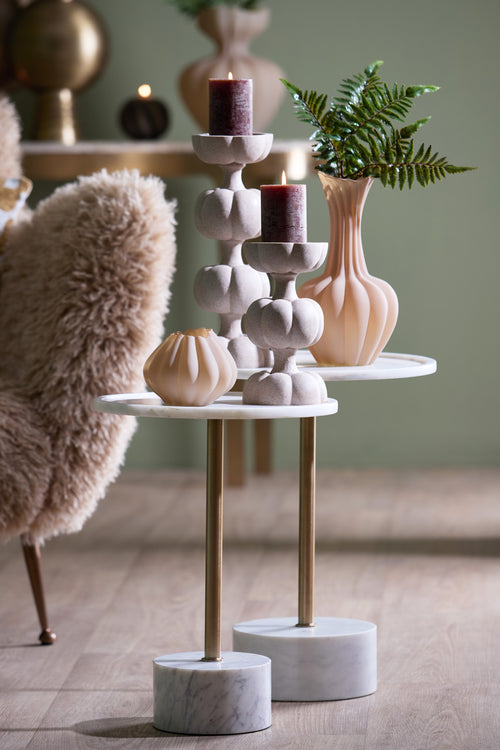 Light & Living bijzettafel CIVITA - Ø41x53 cm - wit - vtwonen shop