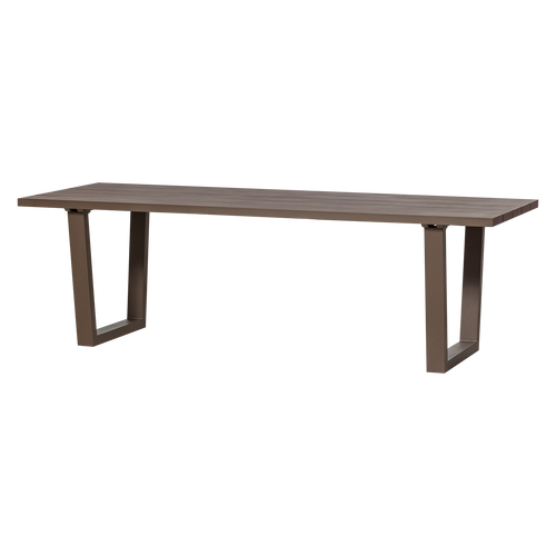 WOOOD tuintafel Bear - Aluminium - Bruin - 75x240x87