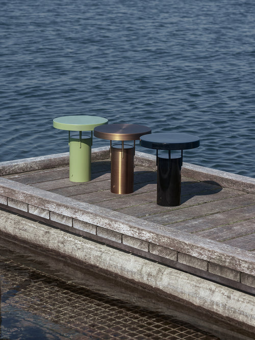 Hübsch draagbare lamp BringMe - staal - ø25xh28cm