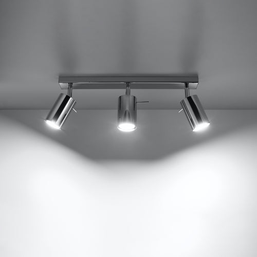 Sollux Lighting Plafondlamp RING 3 chroom - 45x6x16cm