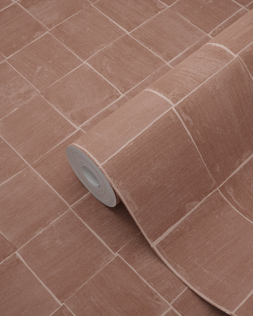 Origin Wallcoverings behang tegelmotief bruin - 50 x 900 cm - 348046 - vtwonen shop