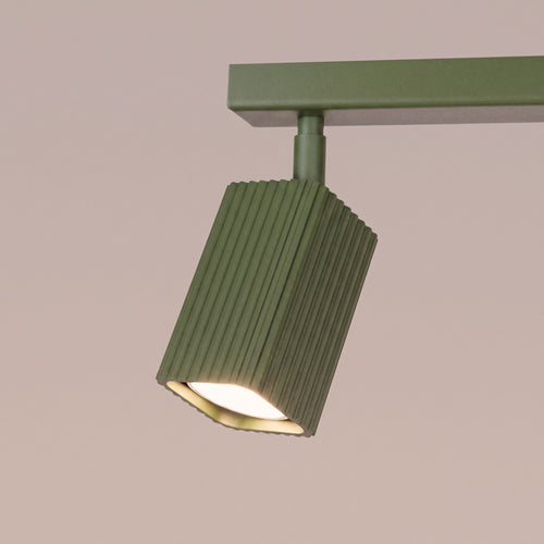 Sollux Lighting Plafondlamp RAYO 6L olijfgroen - 117x6x16,5cm