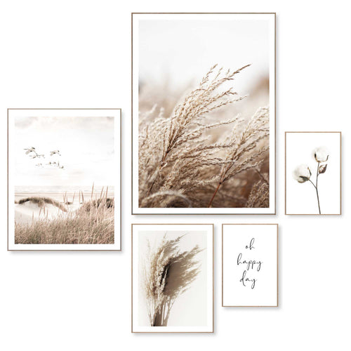 Reinders Serene Nature schilderijen set -  beige - woonkamer - 70x50cm