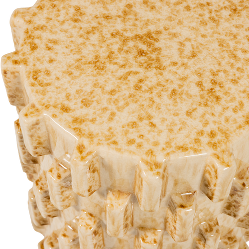 WOOOD decoratieve bijzettafel Ø 35 cm Axu - Keramiek - Zand - 45x35x35