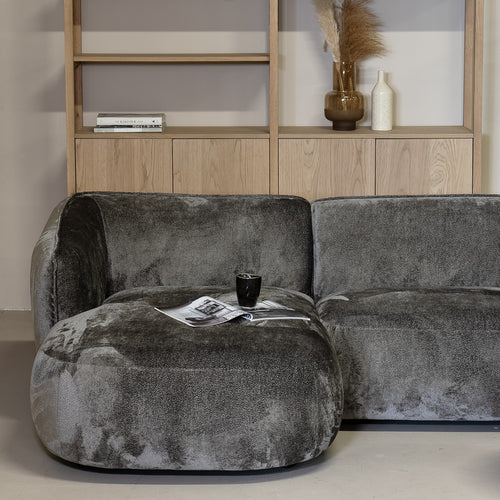 Giga Meubel Chaise Longue Bank Lille - 3-Zits - Links - Mokka - Stof - vtwonen shop