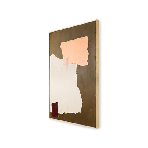 HKLIVING schilderij Abstract – mosterd/roze – 100x120cm - vtwonen shop