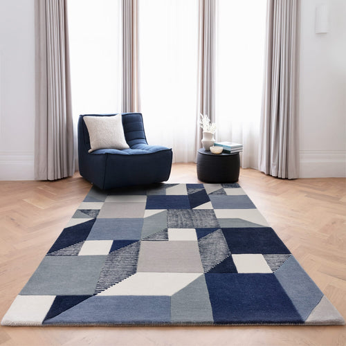 Vloerkleed MOMO Rugs Matrix 101 Memphis Blue 200x300 cm - vtwonen shop