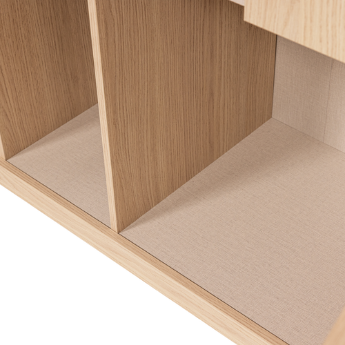 WOOOD opbergkast 80 cm Build - Eiken Fineer - Naturel - 215x80x41
