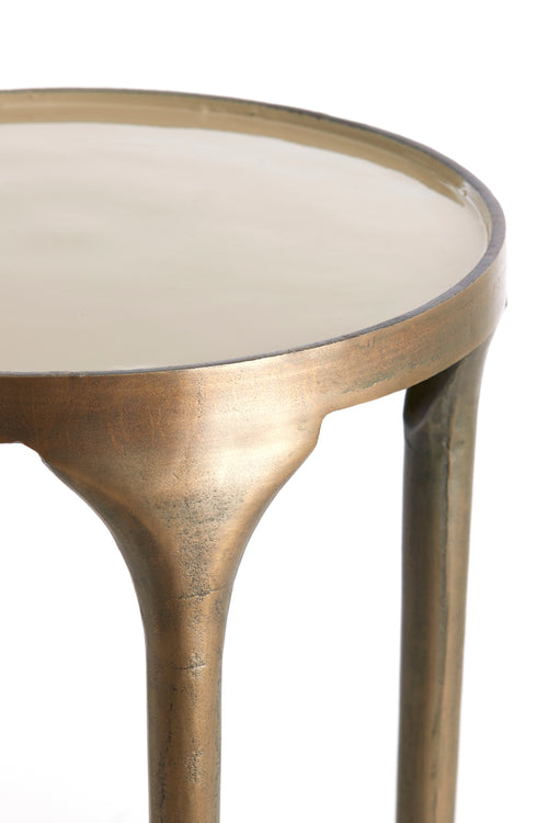 Light & Living bijzettafel LAPAZ - Ø40x52cm - brons - Set van 2