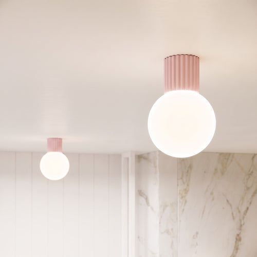 Sollux Lighting Wandlamp HALO roze IP44 - 12x17x12cm