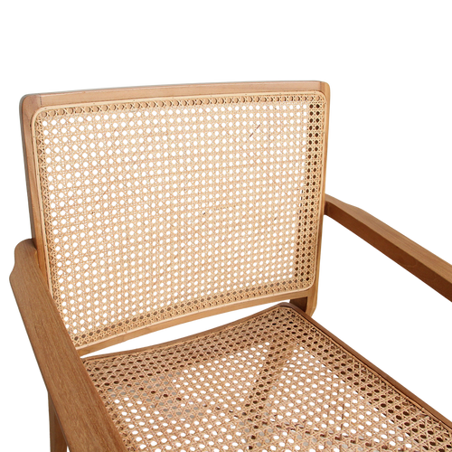 Raw materials eetkamerstoel Nova - armleuning - teakhout - 58x63x84 cm - vtwonen shop