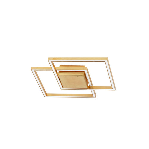 Merano Atlanta Geïntegreerde LED Semi Flush Light Golden Leaf Aluminium LED 25W 1600Lm 3000K