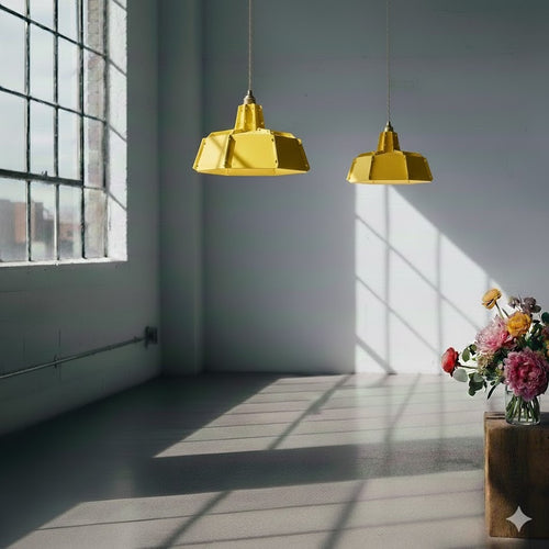 Fabricado hanglamp Hanglampie - geel - diameter 36 cm – hoogte 26 cm