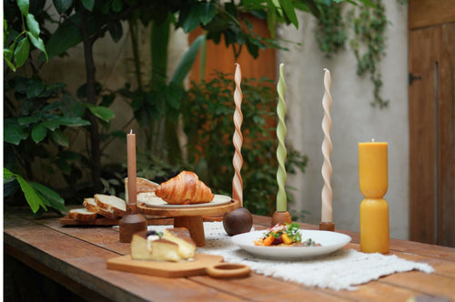 Originalhome spiraalkaars 40 cm - mosgroen