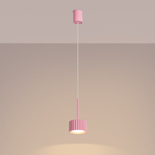 Sollux Lighting Hanglamp AURA 1 roze Gx53 - 10x10x125cm