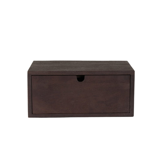 LABEL51 Nachtkastje Hover - Donkerbruin Hout - 45x30x20cm