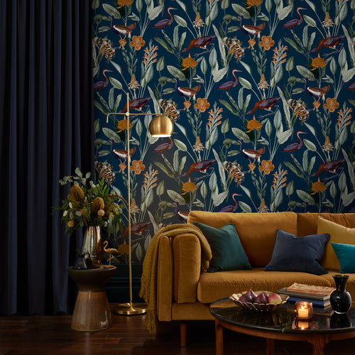 Graham & Brown Vliesbehang - Glasshouse Marineblauw