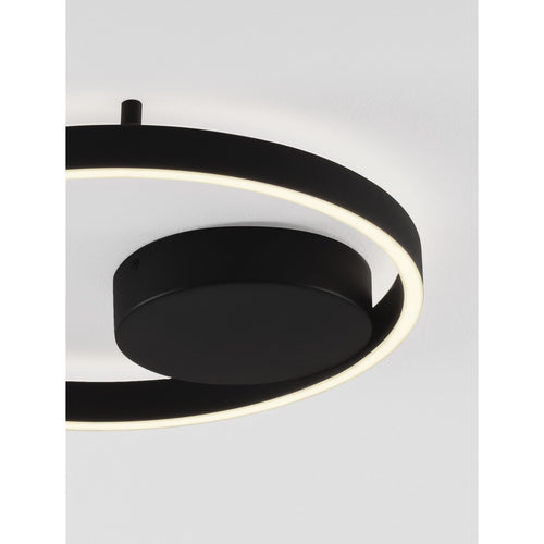 Nova Luce HEDRA Geïntegreerde LED-plafondlamp, halfverzonken, zandkleurig zwart, Triac dimbaar, 40W, 3369lm, 3000K