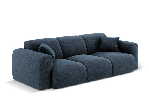 Cosmopolitan Design Bank Nolio 3-zits, chenille, koningsblauw - 95x235x72cm