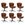 Furnhouse eetkamerstoel Nicklas - Donkerbruin - Leer - Set van 6