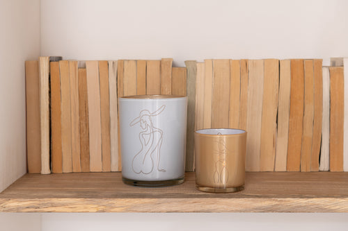 J-Line windlicht Vrouw - glas - mix - large - 2 stuks - vtwonen shop