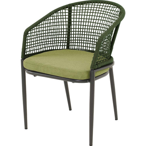 Lesli Living bistrostoel Kioto - groen - 56x62x77cm - set van 2