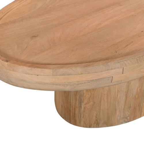 DÉJA Living Salontafel Sola Ovaal - Mangohout - Naturel - 120x65x39cm - vtwonen shop