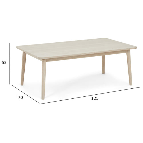 Furnhouse salontafel Nyborg - Witte olie - 70x125x52