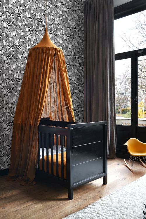 ESTAhome behang zebra's zwart wit - 53 cm x 10.05 m - 139155