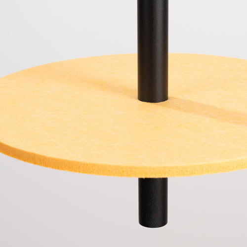 Sollux Lighting Hanglamp FELTRO 1 zwart/geel - 30x30x126cm